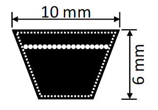 Klasicky obalovany remen Z 10mm, Wrap construction belt Z 10mm